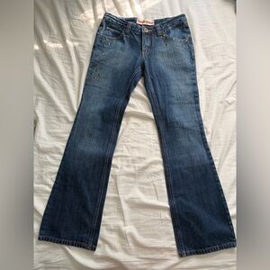 Low Rise Blue Women's beaded Jeans